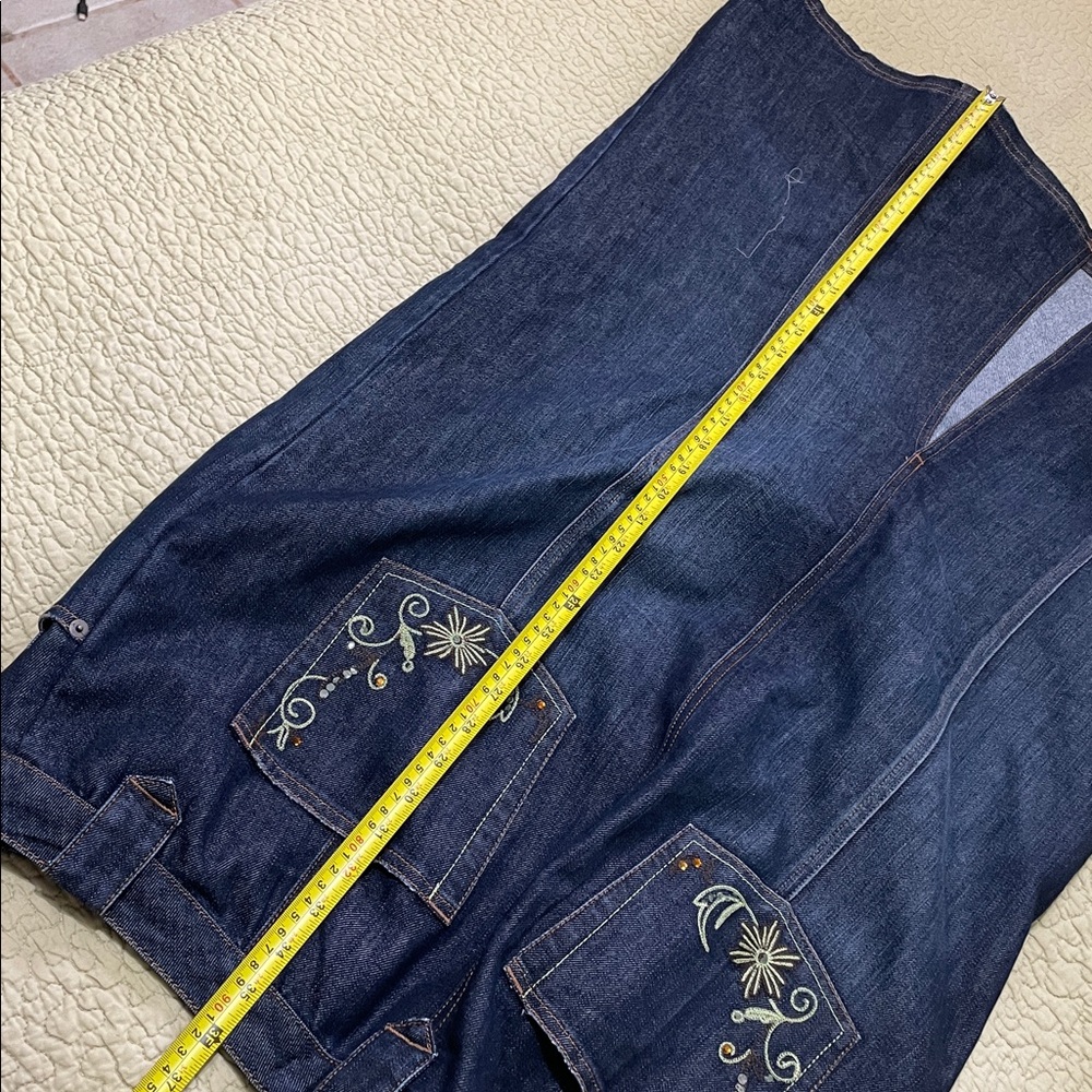 Venezia dark wash denim skirt with jewel pockets - Picture 7 of 7